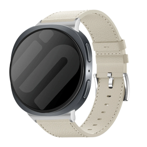 Correa cuero granulado Samsung Galaxy Watch 8 Classic (beige)