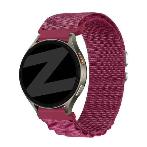 Bandz Samsung Galaxy Watch 7 - 40mm Alpine Nylon Strap (Rose-Red)