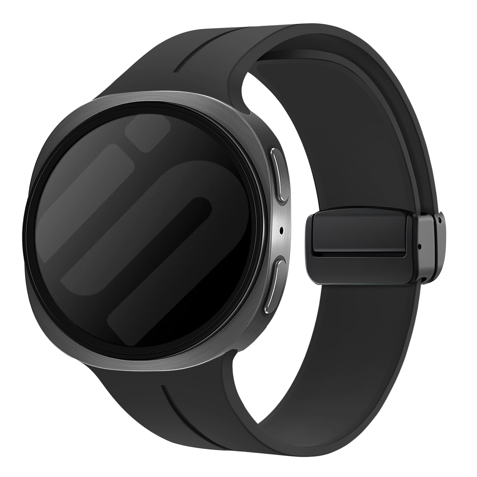 Samsung Galaxy Watch 8 - 44mm D-Buckle Silicone Strap (Black)
