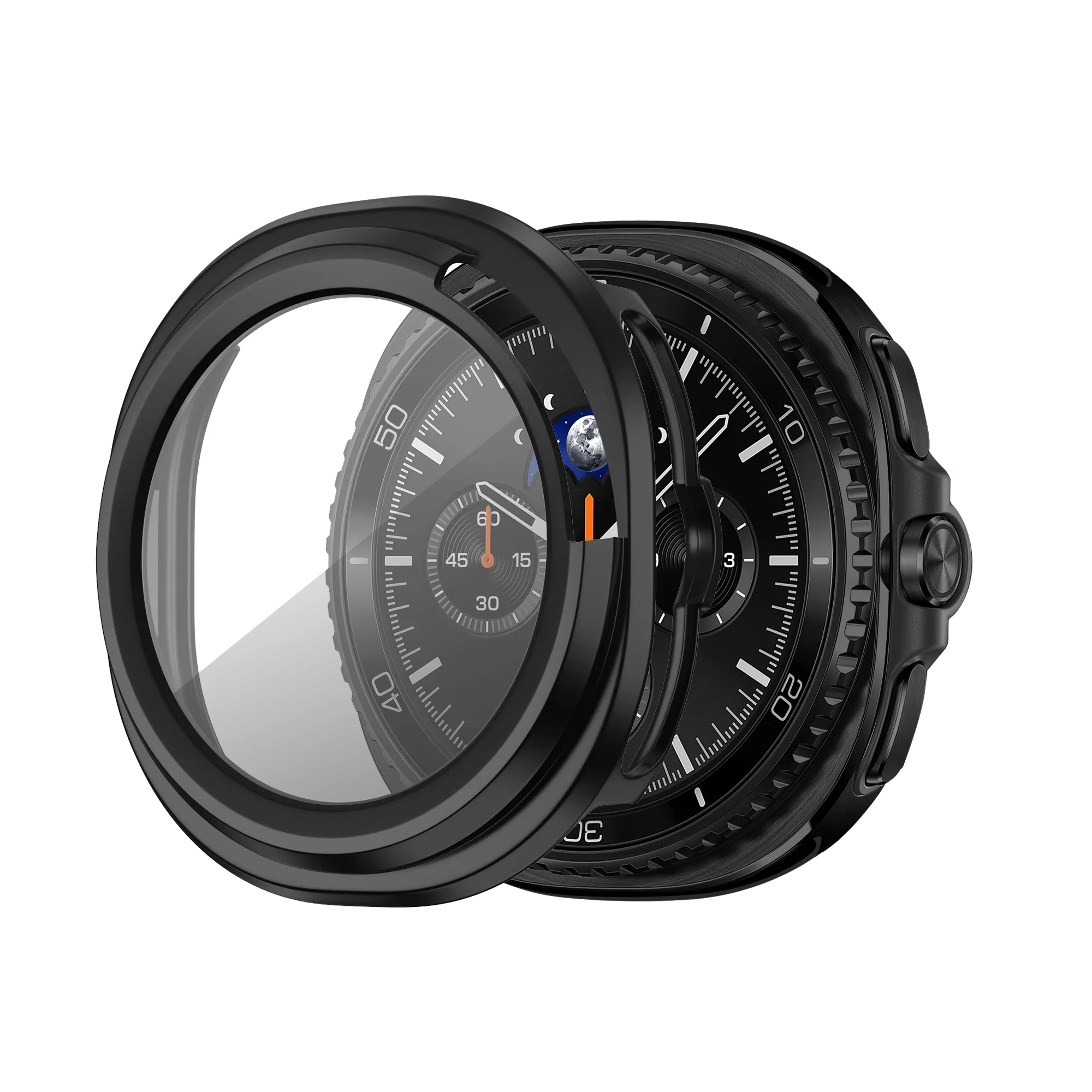 Bandz Funda PC con vidrio Samsung Galaxy Watch 8 Classic (negro)