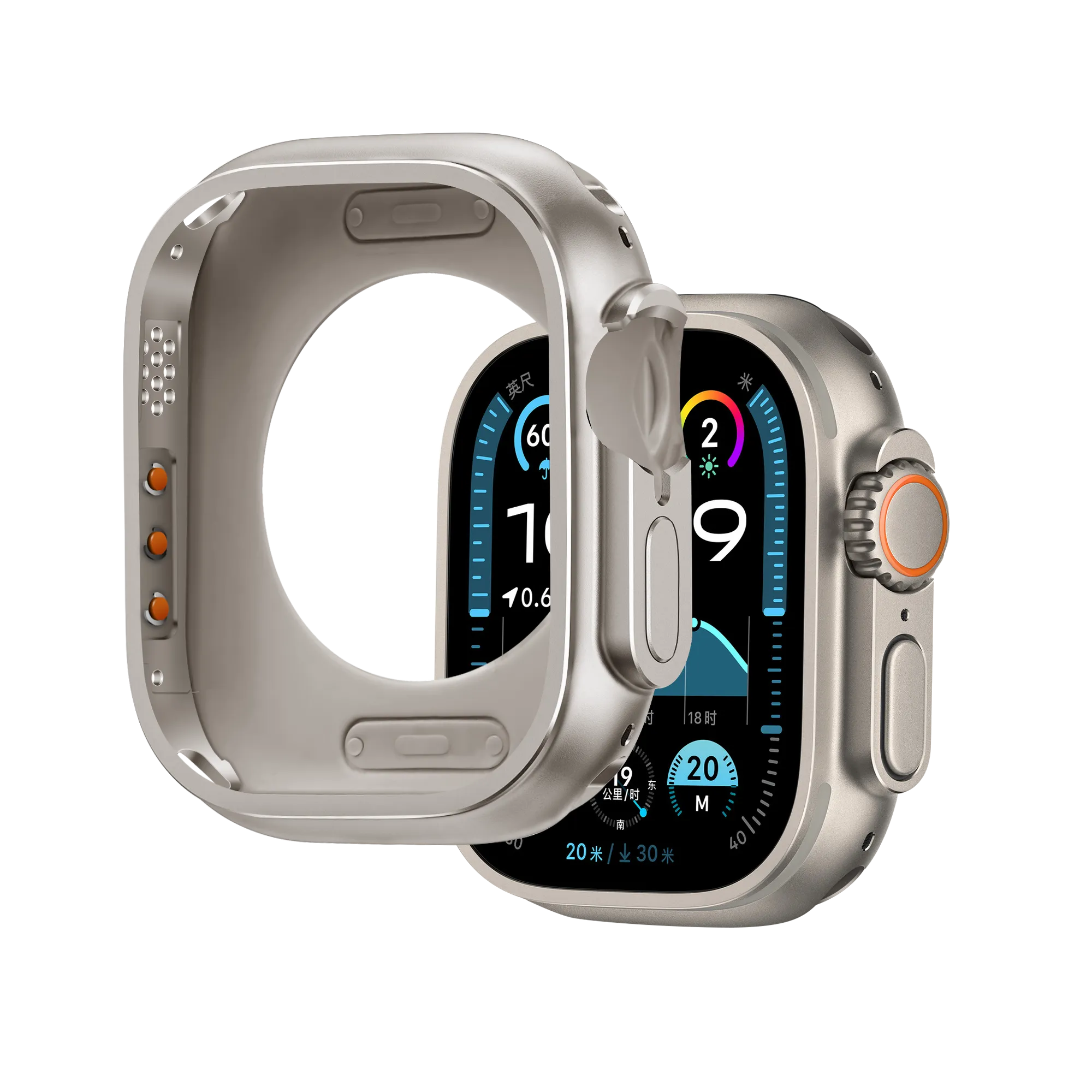 Bandz Apple Watch Ultra - 49mm Metal Case (Titanium)