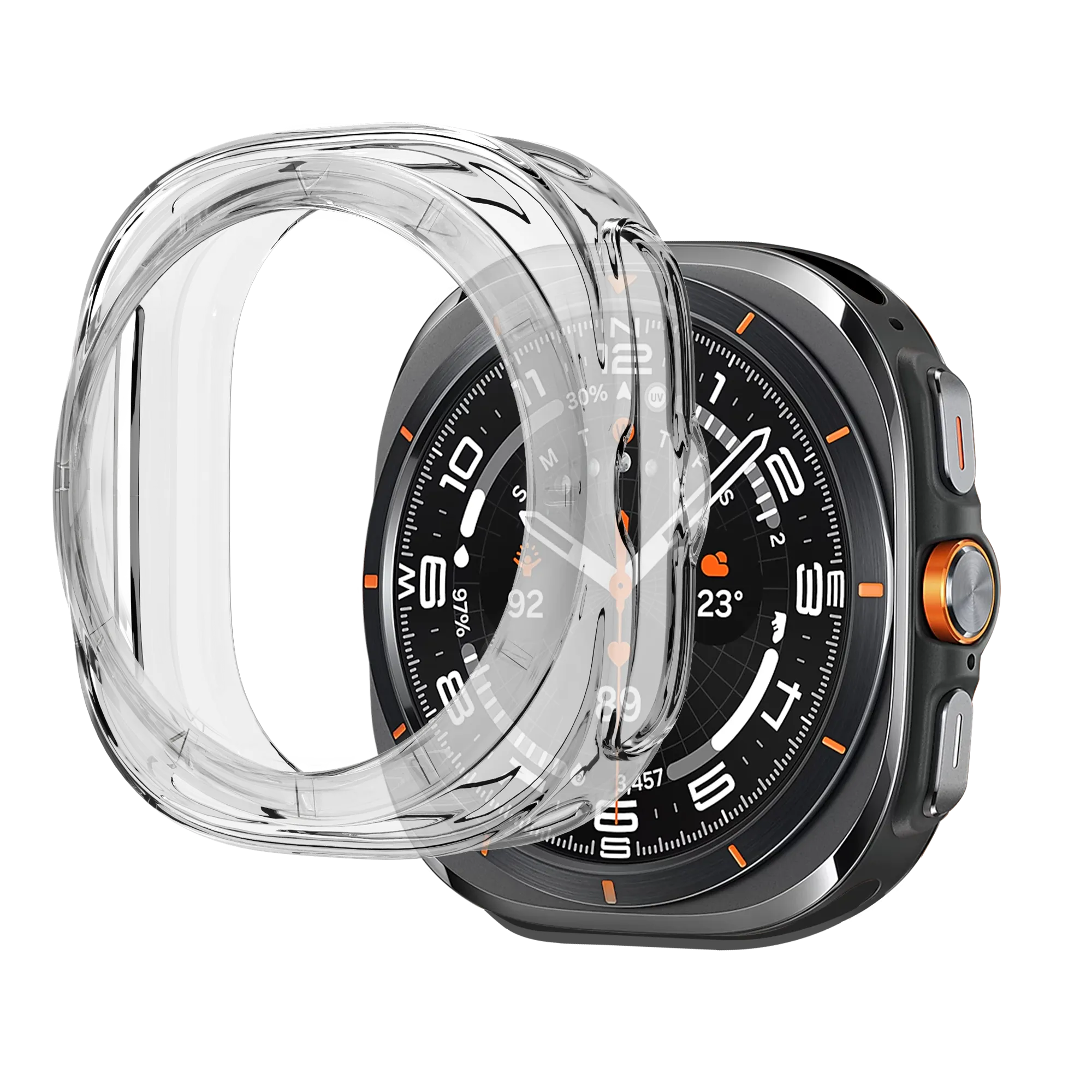 Bandz Funda TPU galvanizado Samsung Galaxy Watch Ultra (transparente)