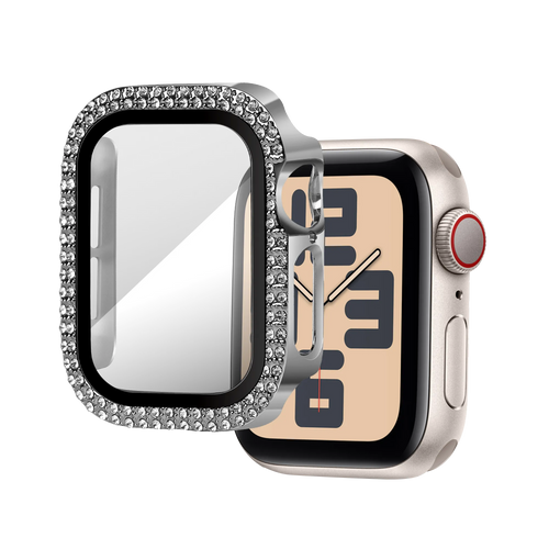 Bandz Apple Watch 10/11 - 42mm Diamond Case with Glass (Silver)