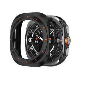 Bandz Funda PC bisel Samsung Galaxy Watch Ultra (negro /naranja)