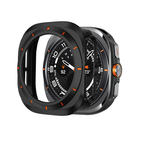 Bandz Funda PC bisel Samsung Galaxy Watch Ultra (negro /naranja)