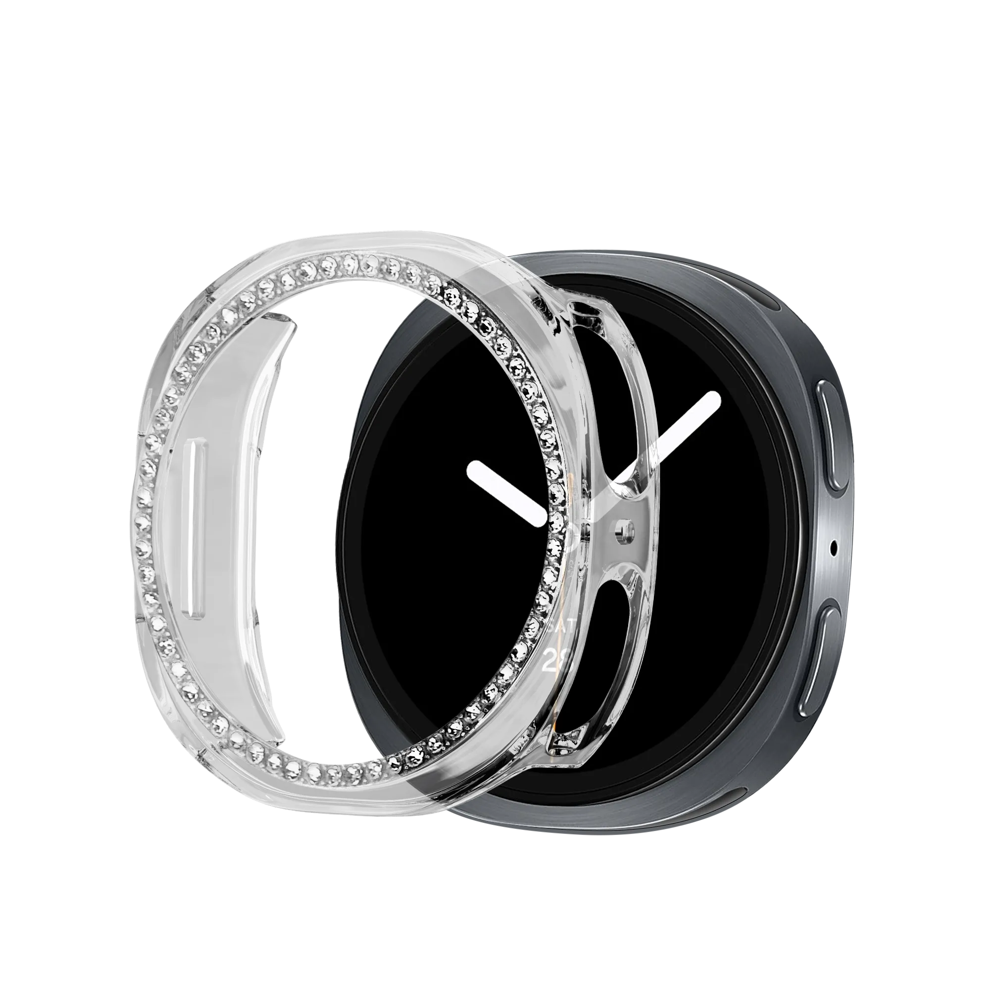 Bandz Funda PC Diamante Samsung Galaxy Watch 8 - 40mm (transparente)