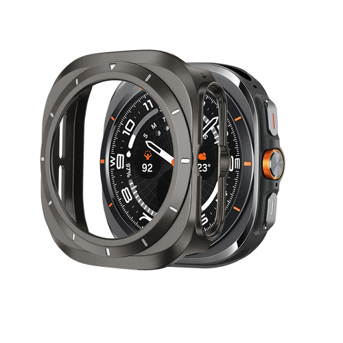 Bandz Funda PC bisel Samsung Galaxy Watch Ultra (gris titanio /blanco)