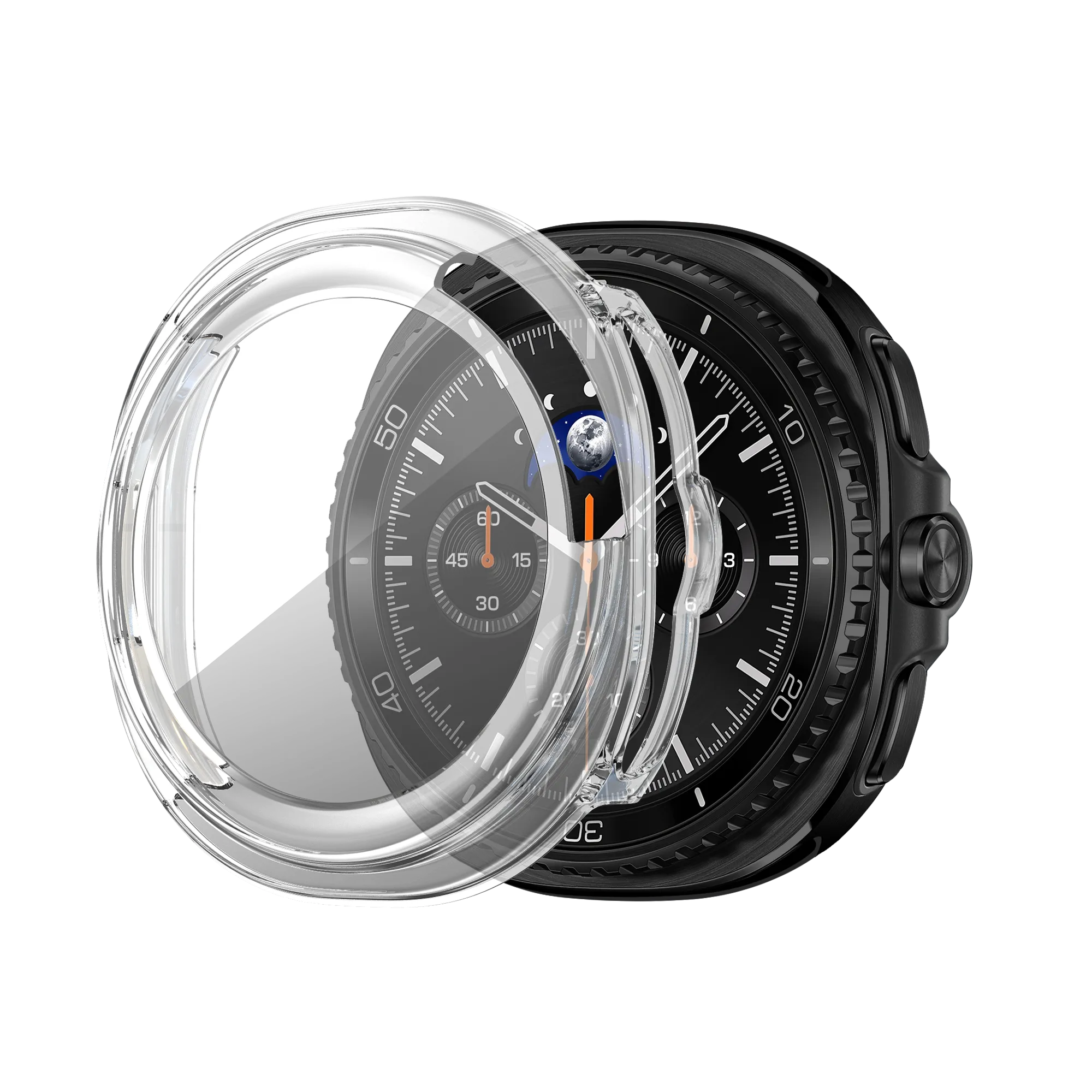Bandz Funda PC con vidrio Samsung Galaxy Watch 8 Classic (transparente)