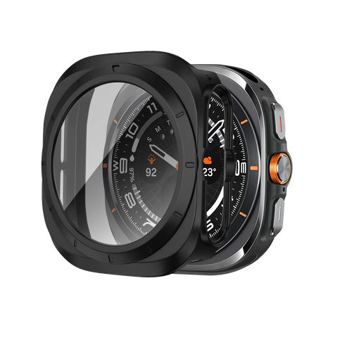 Bandz Funda PC con vidrio Samsung Galaxy Watch Ultra (negro)