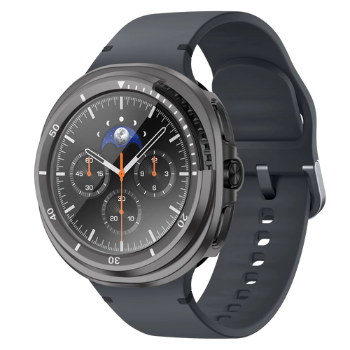 Bandz Samsung Galaxy Watch 8 Classic Bezel Cover with Glass (Titanium Grey/White)