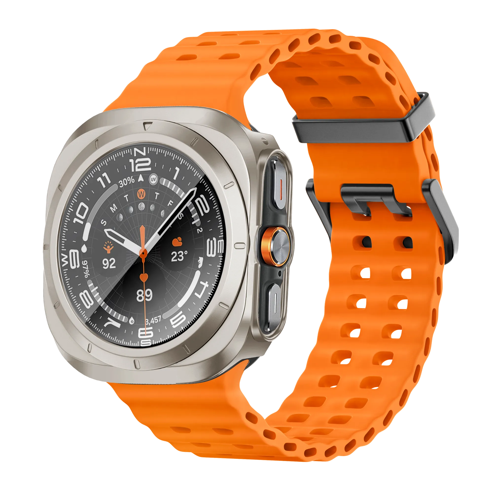 Bandz Funda PC con vidrio Samsung Galaxy Watch Ultra (titanio)