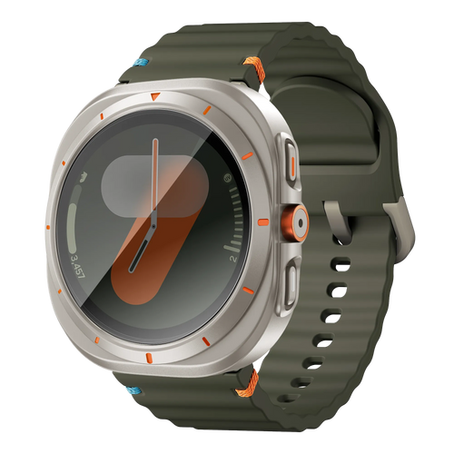 Bandz Funda de PC cuadrada con vidrio Samsung Galaxy Watch 7 - 44 mm (titanio)