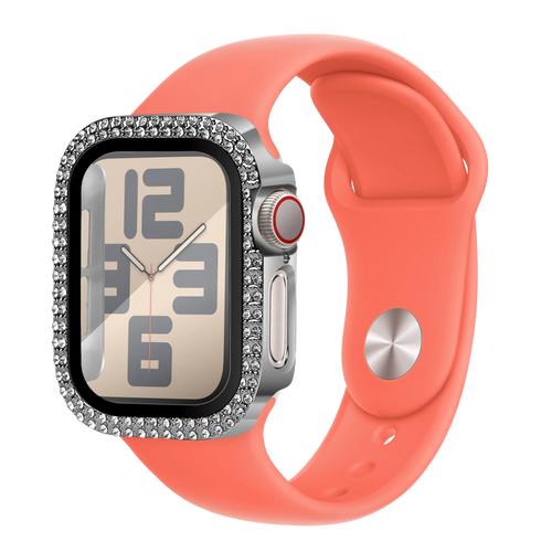 Bandz Apple Watch 10/11 - 42mm Diamond Case with Glass (Silver)