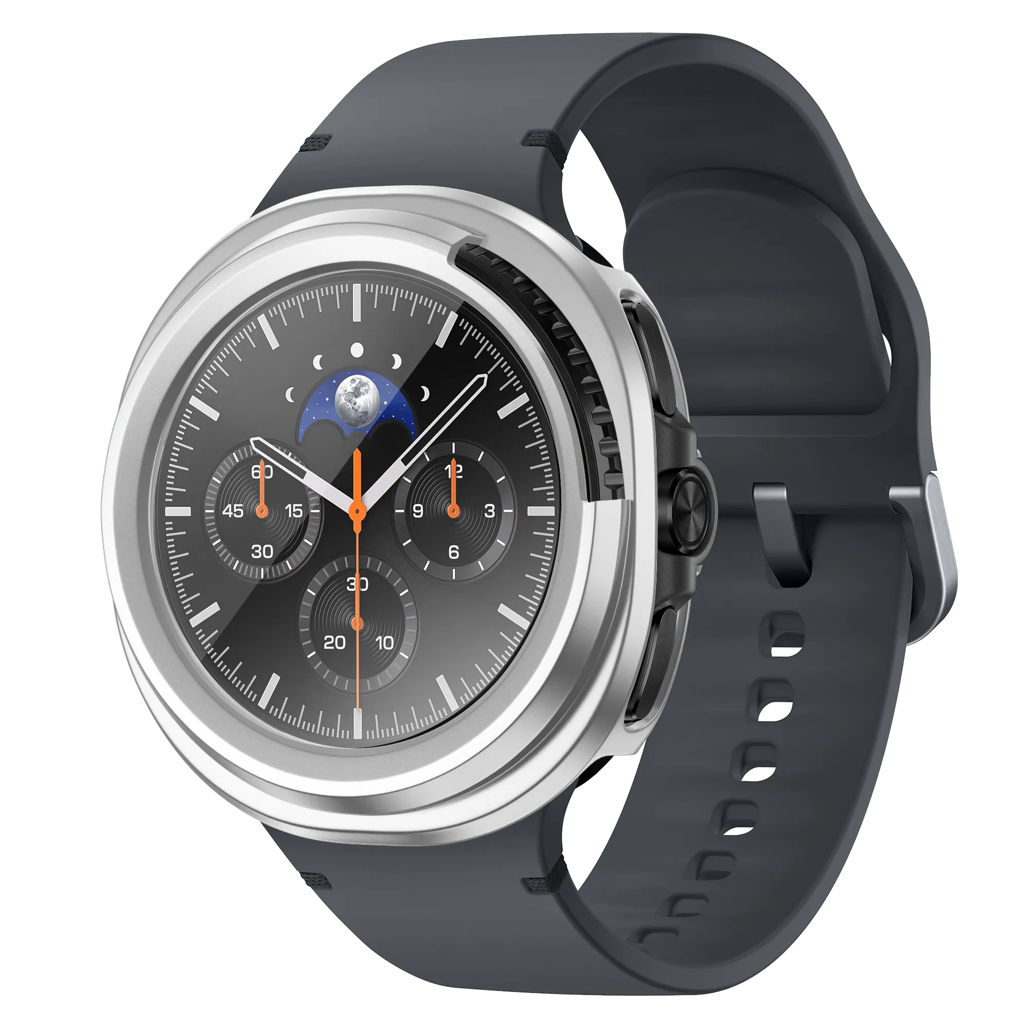 Bandz Funda PC con vidrio Samsung Galaxy Watch 8 Classic (plateado)