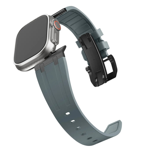 Silicone Strap 'Luxe Liquid', on a watch, 3/4 front view