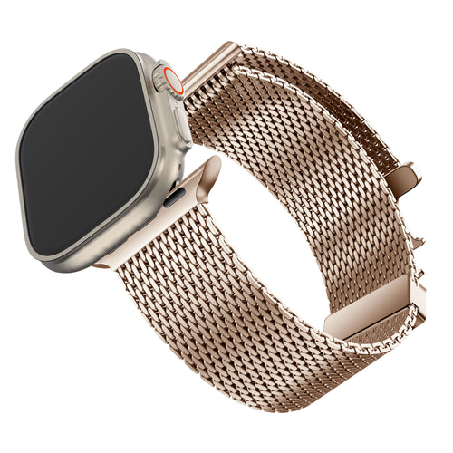 Bandz Correa milanesa Loop con hebilla-P Apple Watch Ultra (oro rosado)