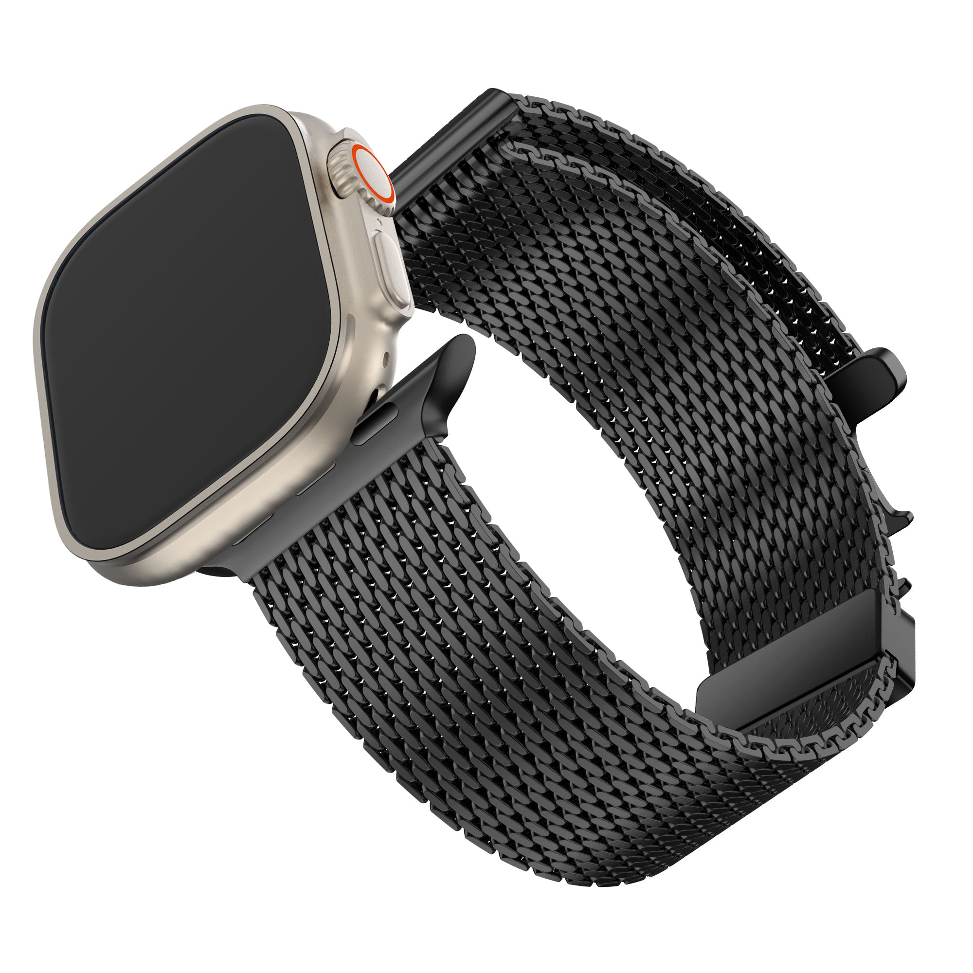 Bandz Correa milanesa Loop con hebilla-P Apple Watch Ultra (negro)