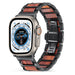Correa acero/madera Apple Watch Ultra (negro/marrón)