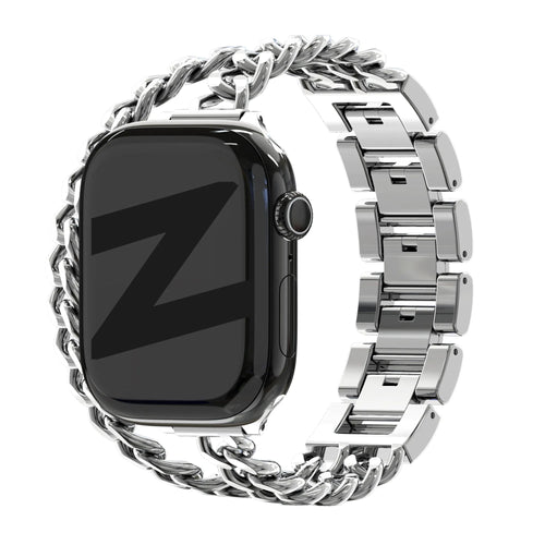 Bandz Apple Watch Steel Strap 'Double Tour' (Silver)
