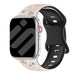Correa silicona con flores Apple Watch (blanco estrella/negro)