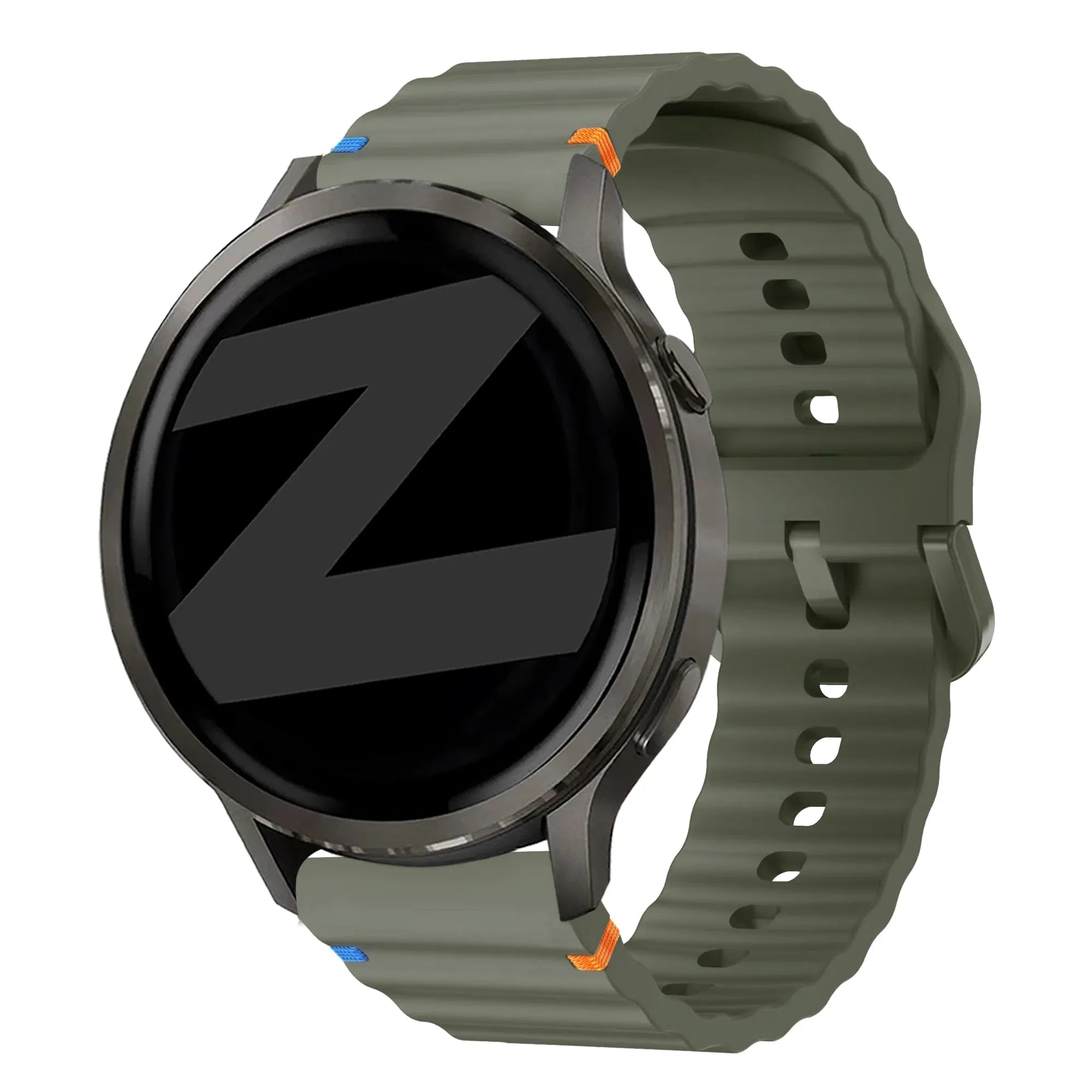 Bandz Correa silicona 'Wave' Garmin Forerunner 265s (verde militar)