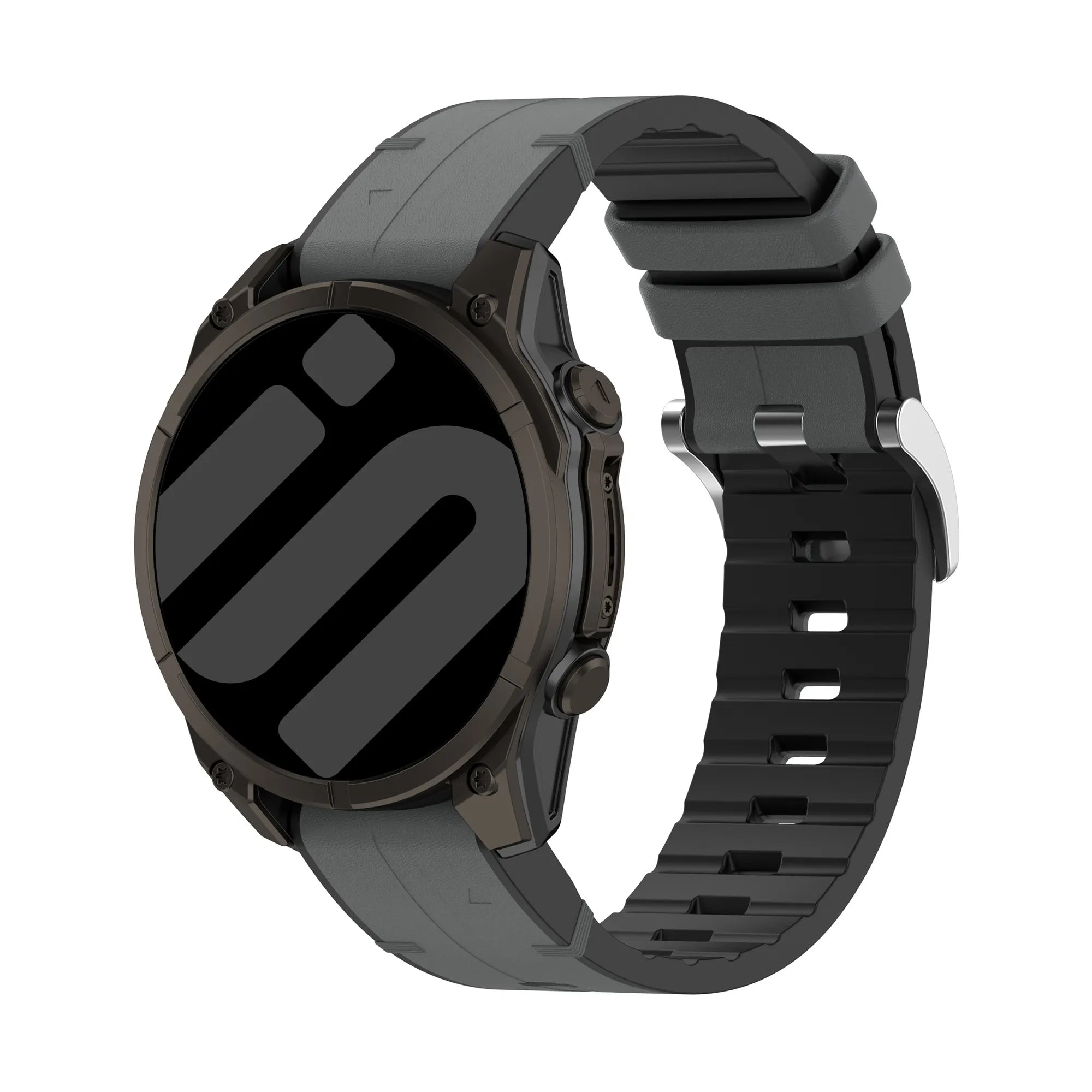 Correa cuero híbrida Garmin Forerunner 965 (gris)