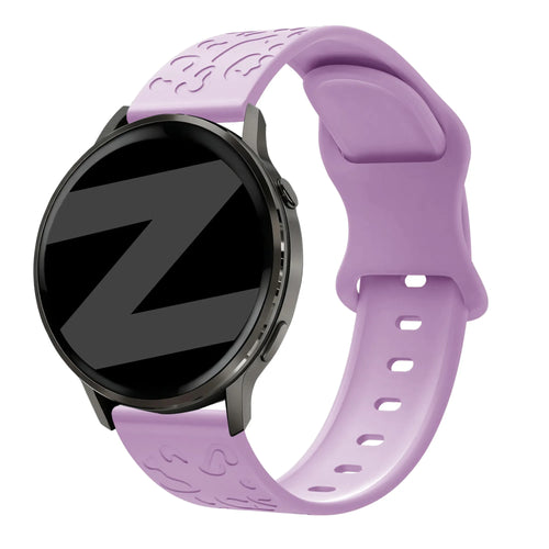 Bandz Garmin Vivomove Trend Silicone Strap 'Leopard' (Light Purple)