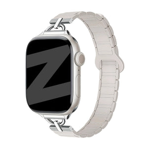 Bandz Correa silicona magnético 'fino' Apple Watch (blanco estrella)