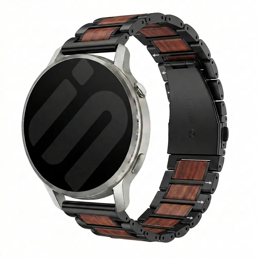 Correa madera/acero Huawei Watch Ultimate (negro)