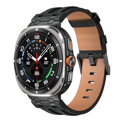 Correa cuero sólida Samsung Galaxy Watch Ultra 2 (negro)