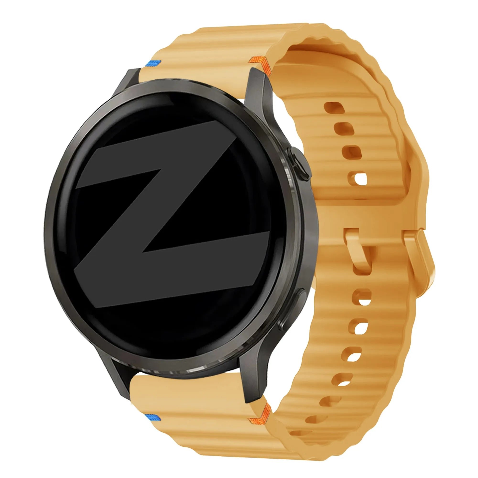 Bandz Garmin Forerunner 265s Silicone Strap 'Wave' (Dark Yellow)