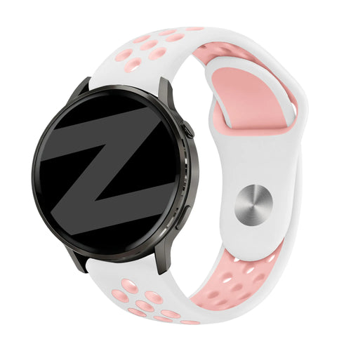 Bandz Garmin Vivoactive 5 Sport Strap 'Deluxe' (White/Pink)