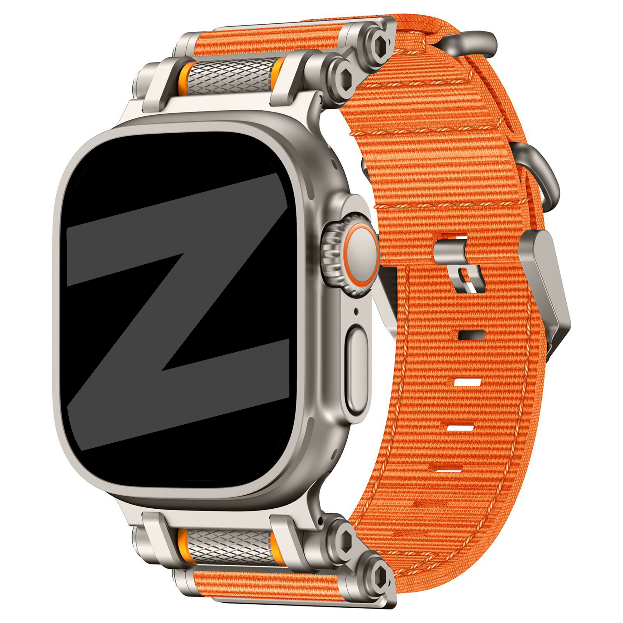 Bandz Correa nylon 'Explorer' Apple Watch Ultra (naranja/titanio)
