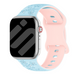 Correa silicona con flores Apple Watch (azul/rosa)
