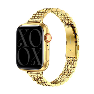 xoxo Wildhearts Correa acero 'slim' Apple Watch (dorado)