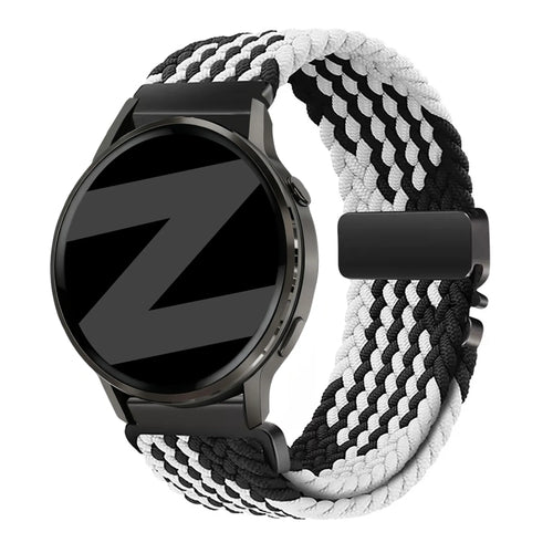 Bandz Correa trenzada 'Parachute' Garmin Vivoactive 5 (negro/blanco)