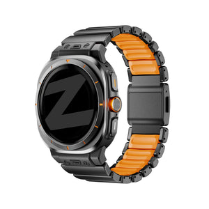 Bandz Correa titanio 'Hybrid' Samsung Galaxy Watch Ultra 2 (negro/naranja)
