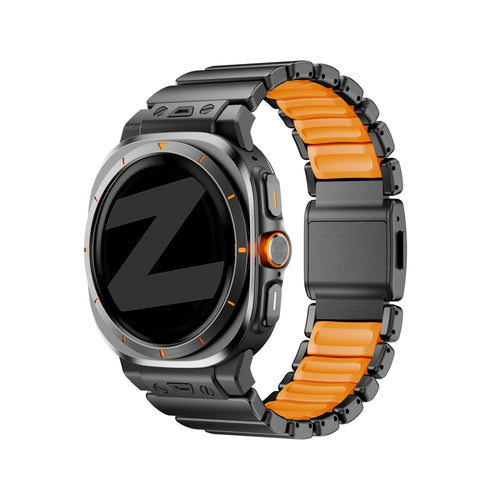 Bandz Correa titanio 'Hybrid' Samsung Galaxy Watch Ultra 2 (negro/naranja)