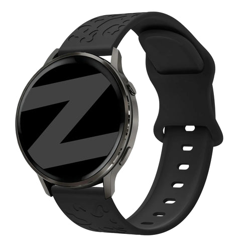 Bandz Garmin Vivomove HR Silicone Strap 'Leopard' (Black)