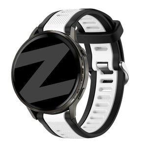 Bandz Correa deportiva 'Doble' con hebilla Garmin Venu 4 - 45mm (negro/blanco)