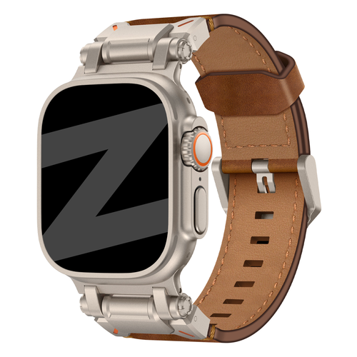 Bandz Correa cuero 'Explorer' Apple Watch Ultra (marrón)