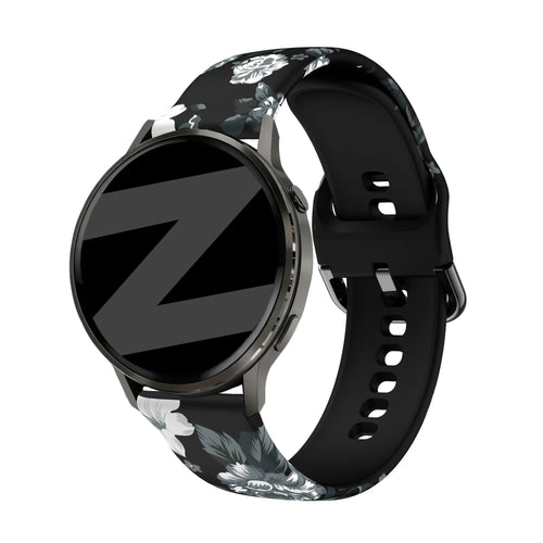 Bandz Correa silicona 'gris Flower' Garmin Vivomove Luxe