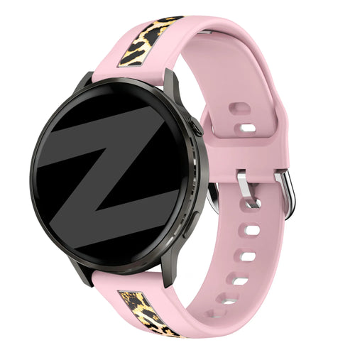 Bandz Garmin Vivoactive 5 Dual Leopard Strap (Light Pink)