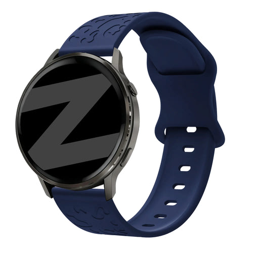 Bandz Garmin Vivomove HR Silicone Strap 'Leopard' (Dark Blue)