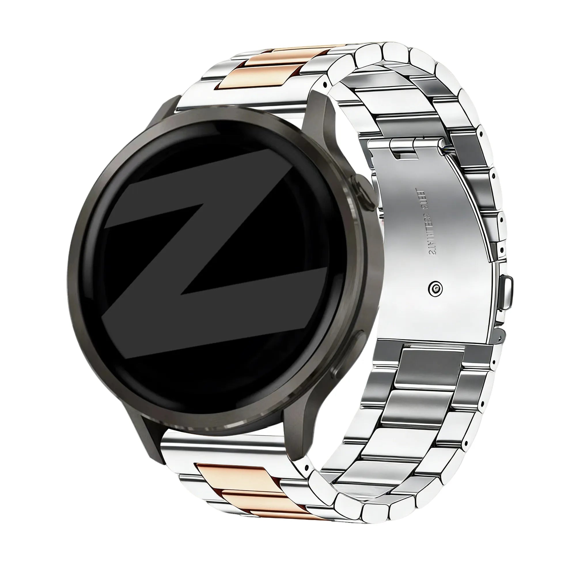 Bandz Garmin Forerunner 255s Steel Strap 'Classic' (Silver/Rose Gold)