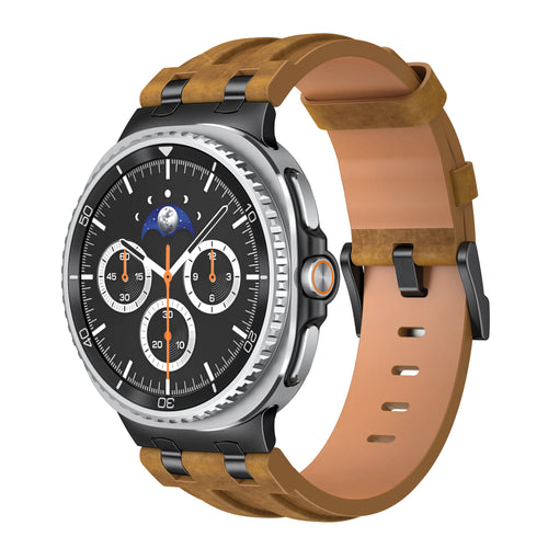 Correa cuero sólida Samsung Galaxy Watch 9 - 40mm (marrón)
