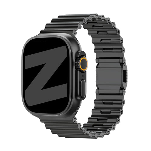 Bandz Apple Watch Premium Steel Strap 'Ocean' (Black)