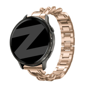 Bandz Garmin Vivoactive 5 Metal Strap 'Chains' (Rose Gold)