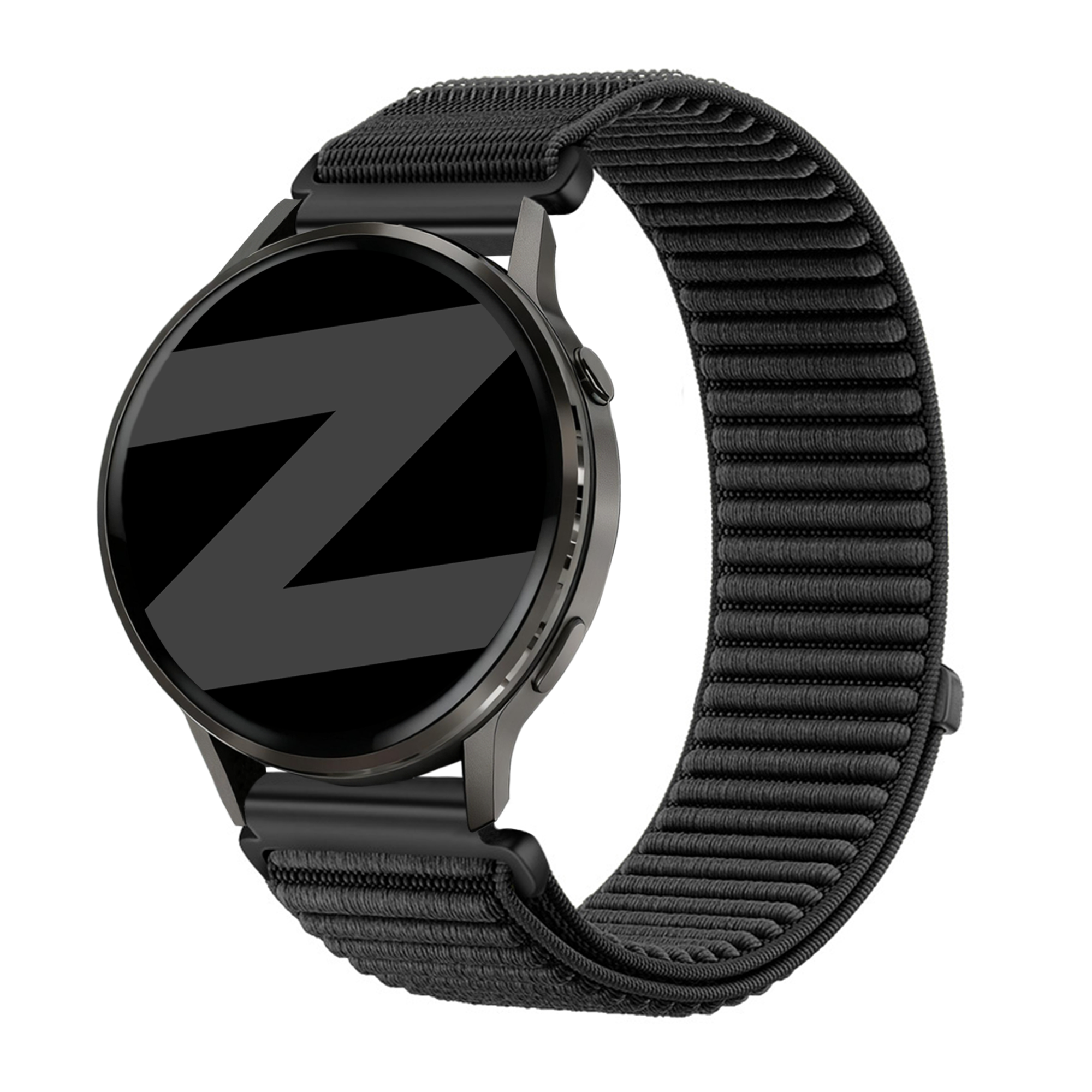 Bandz Garmin Forerunner 265 Nylon Strap 'Wave' (Black)