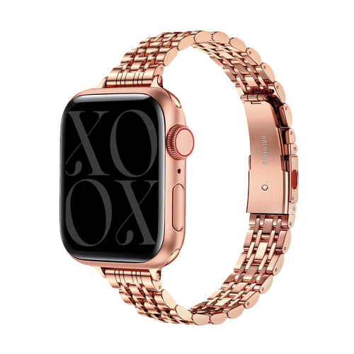 xoxo Wildhearts Correa acero 'slim' Apple Watch (oro rosado)